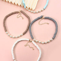 HEISHI DISC BEAD PEARL NECKLACE