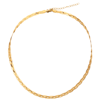 Vesna Braided Herringbone Chain Necklace