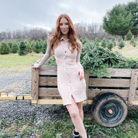 Cut out midi dress with slit