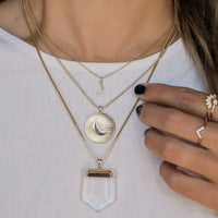 Tiny Crescent Moon Gold Necklace