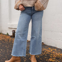 Casey High Rise Ankle Wide Jeans