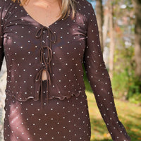 Amara Polka Dot Mesh Top