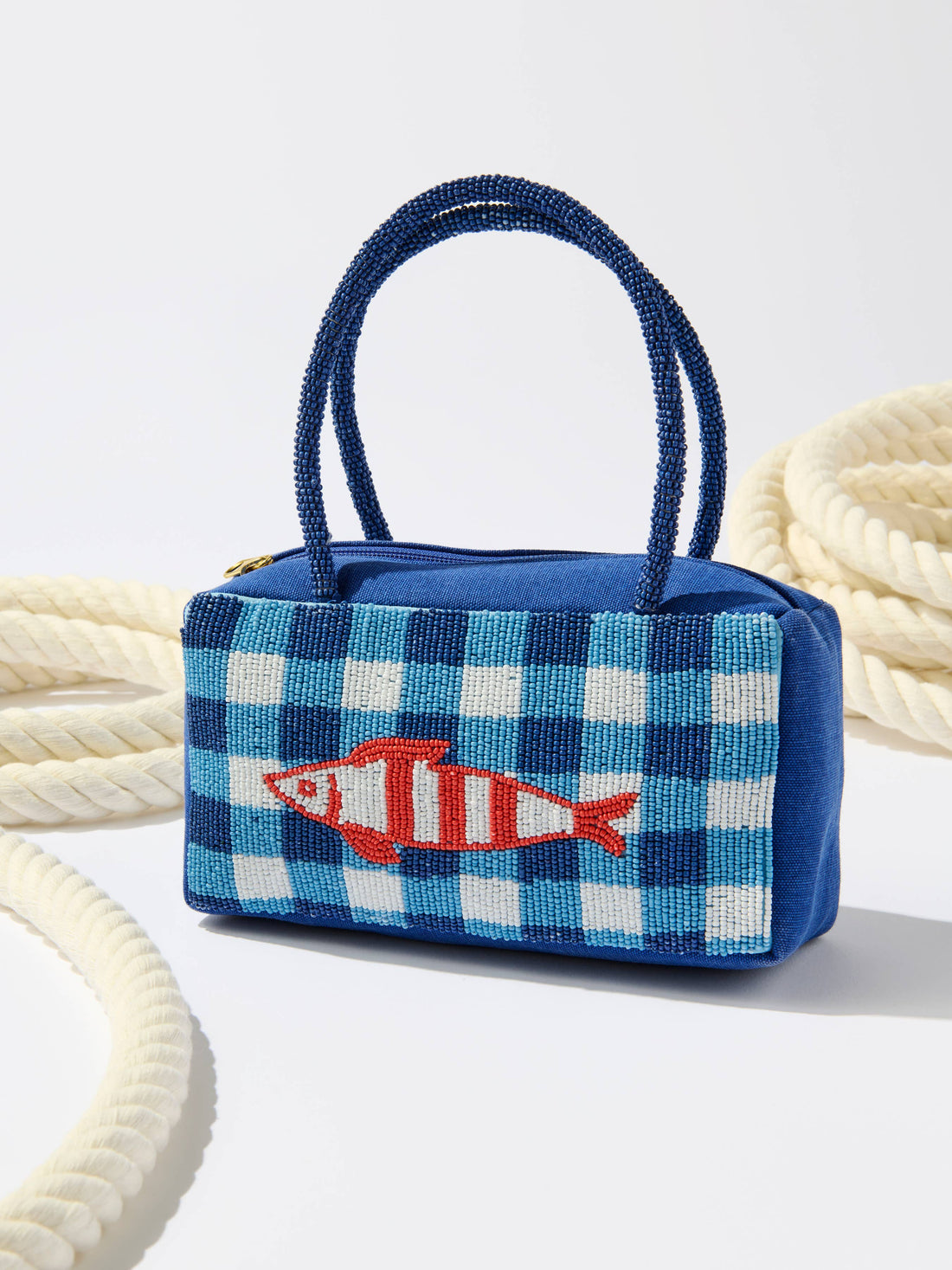 BEADED FISH MINI BAG