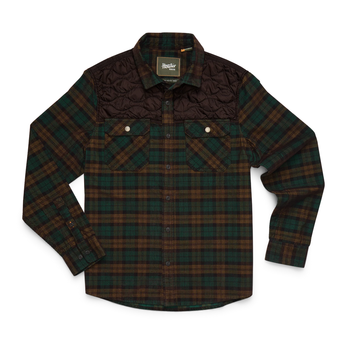 Quintana Quilted Shirt: Brock Plaid