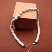 HEISHI DISC BEAD PEARL NECKLACE