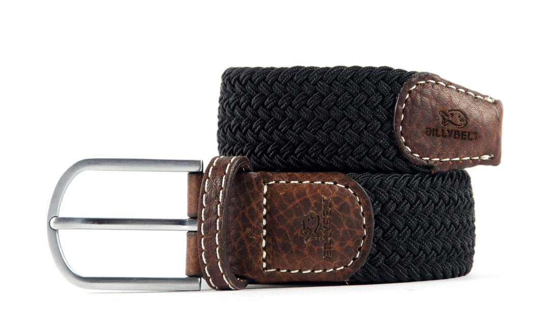 Black Licorice Braided Elastic Belt