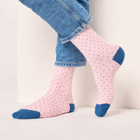 Combed cotton square socks - Pink