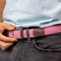Elastic Braided Belt Misty Rose