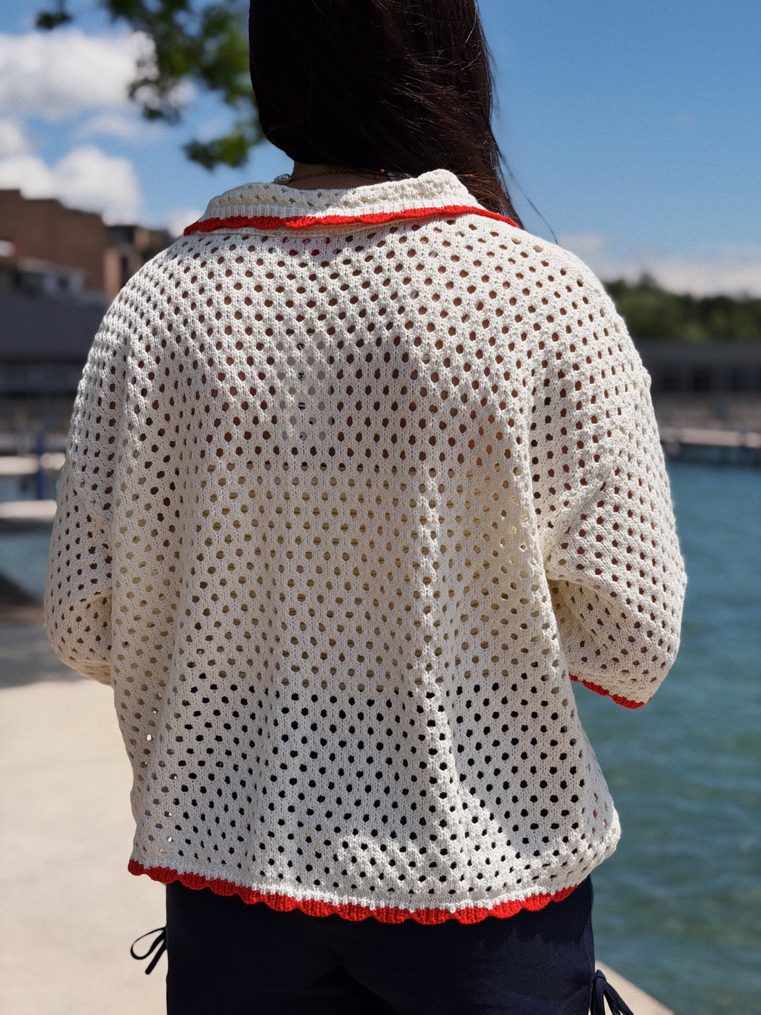 Urban Vibe Crochet Sweater Top