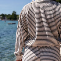 Striped Towel Half Zip Pullover