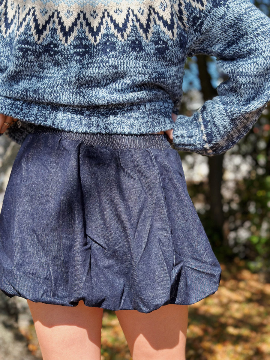 Denim Bubble Skirt