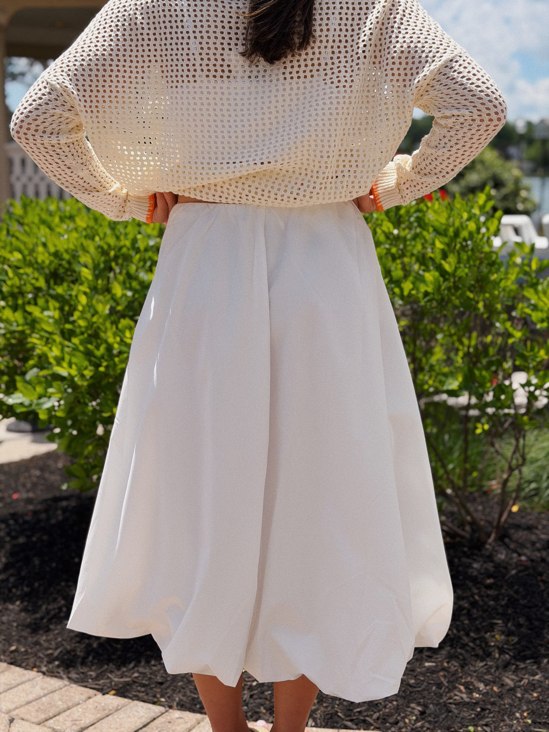 Bubble Hem Maxi Skirt