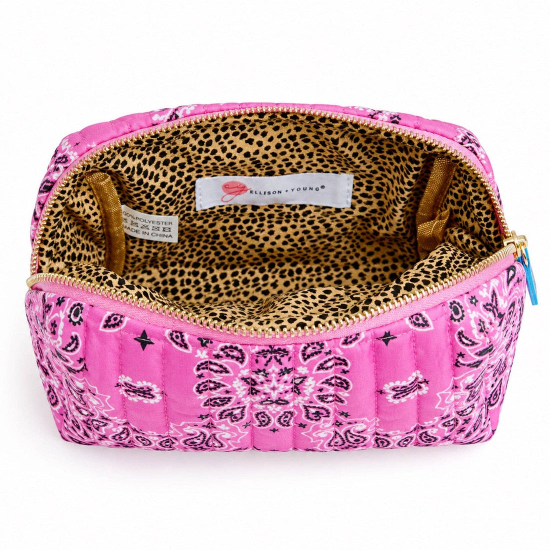 Bandana Print Cosmetic Pouch