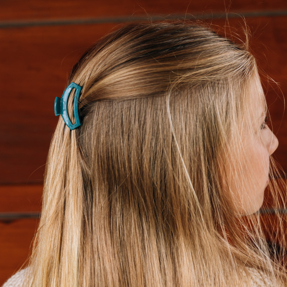 Open Teal With It Tiny Hair Clip