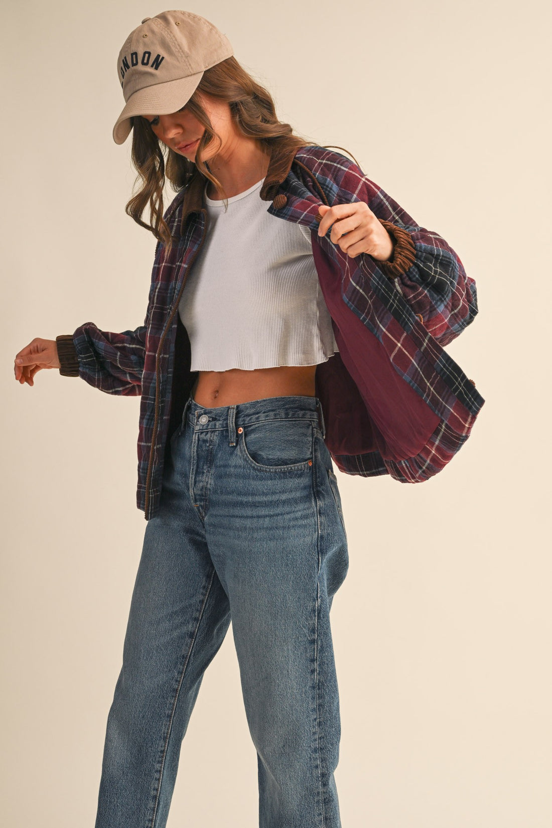 Mulberry Plaid Jacket