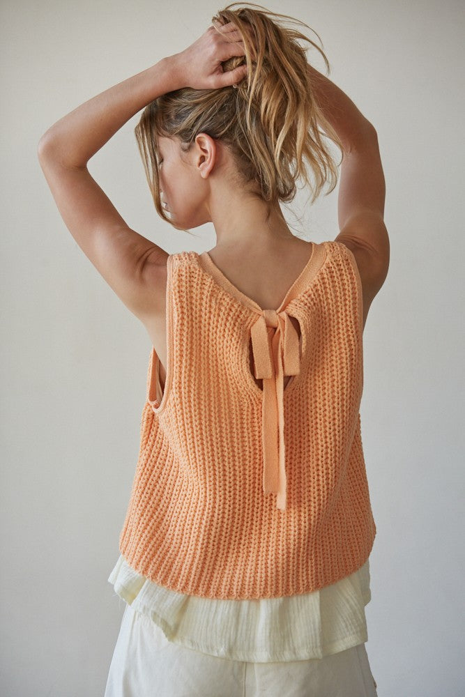 Carmine Crochet Layered Top