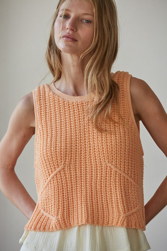 Carmine Crochet Layered Top