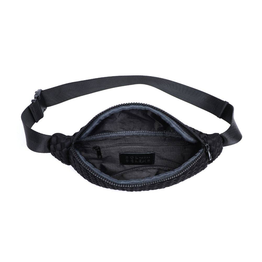 Aim High  Woven Neoprene Belt Bag: Black