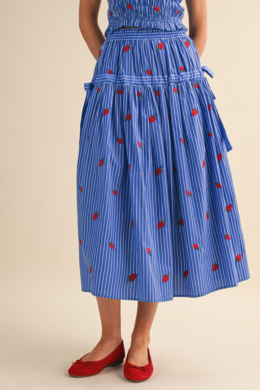 Strawberry Midi Skirt