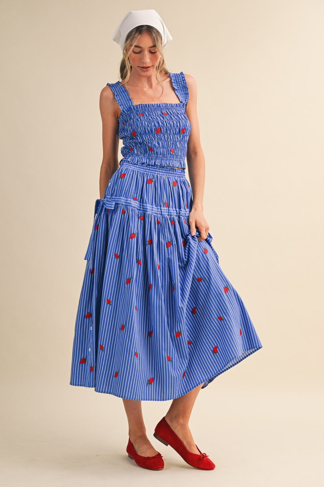 Strawberry Midi Skirt
