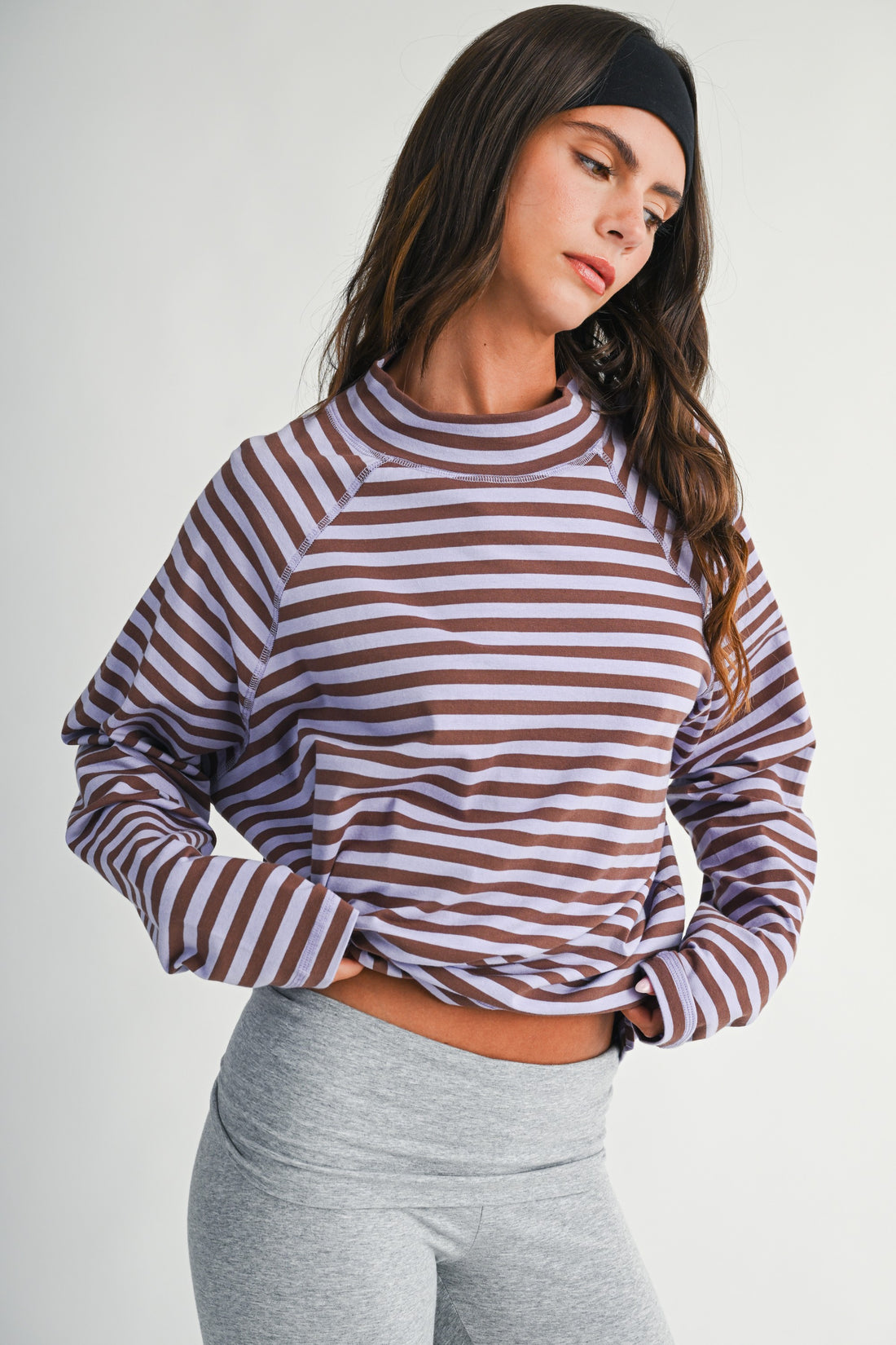 Oversized Long Sleeve Stripe Tee