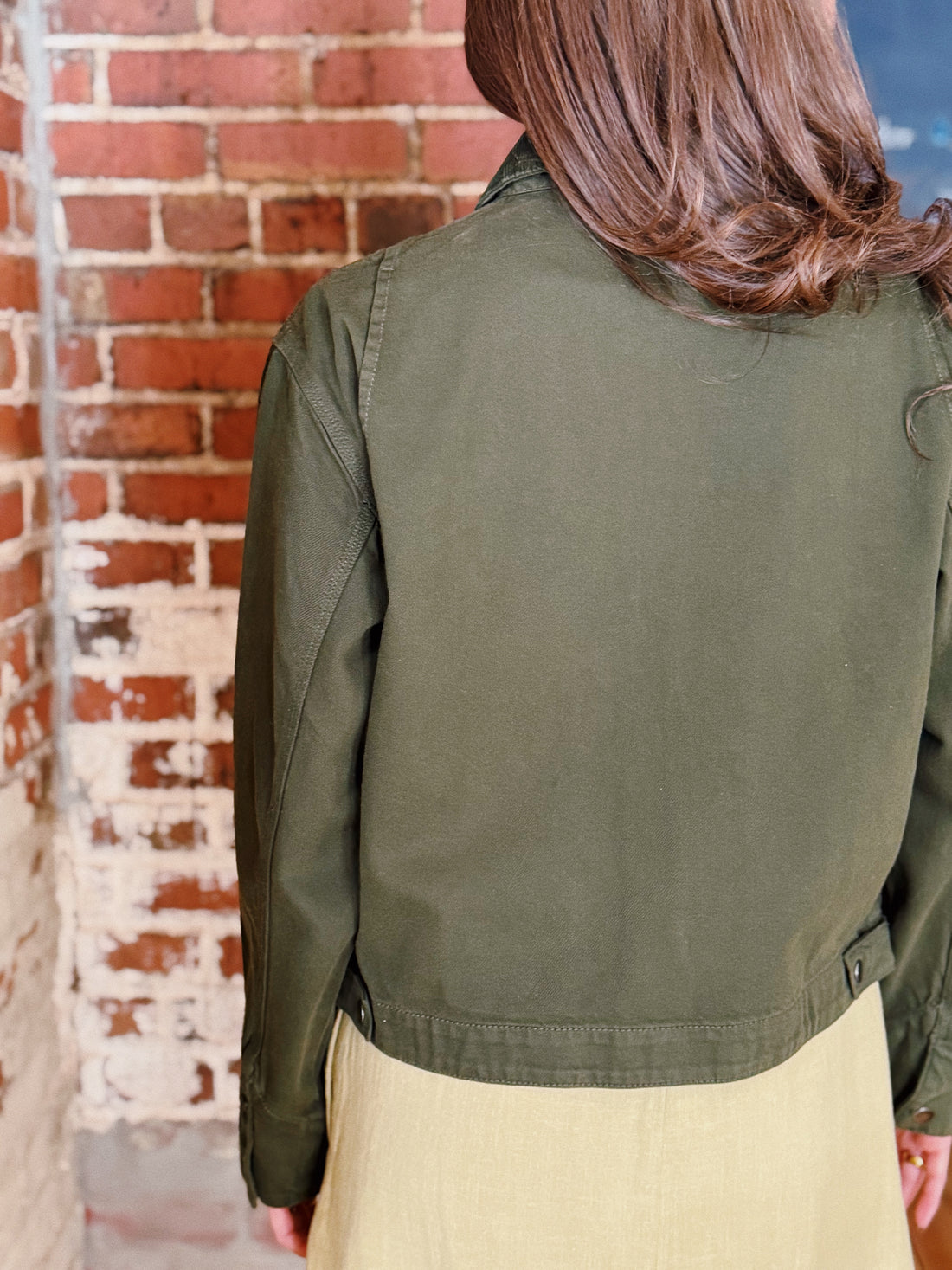 Hudson Zip Front Jacket: Dark Olive