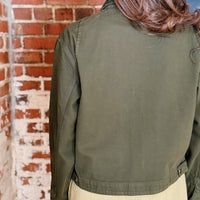 Hudson Zip Front Jacket: Dark Olive