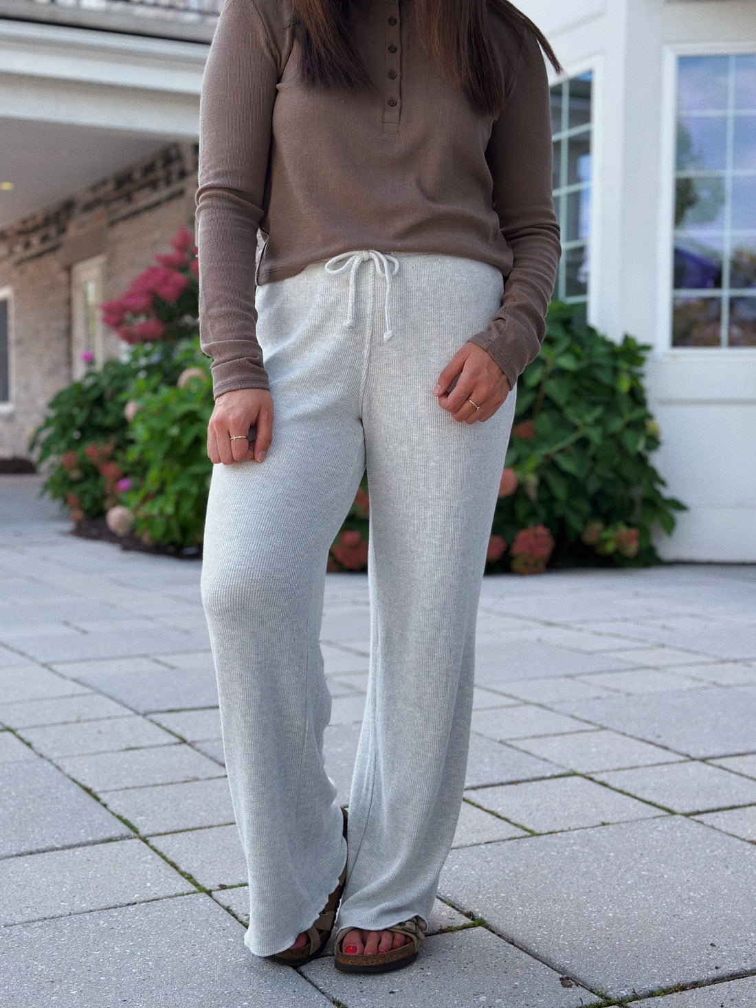 Maddie Wide Leg Pant: Ash