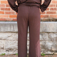 Elio Ruffle Trim Wide Leg Pants