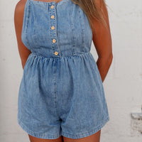 Chambray Denim Romper