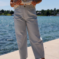 Striped Barrel Pants