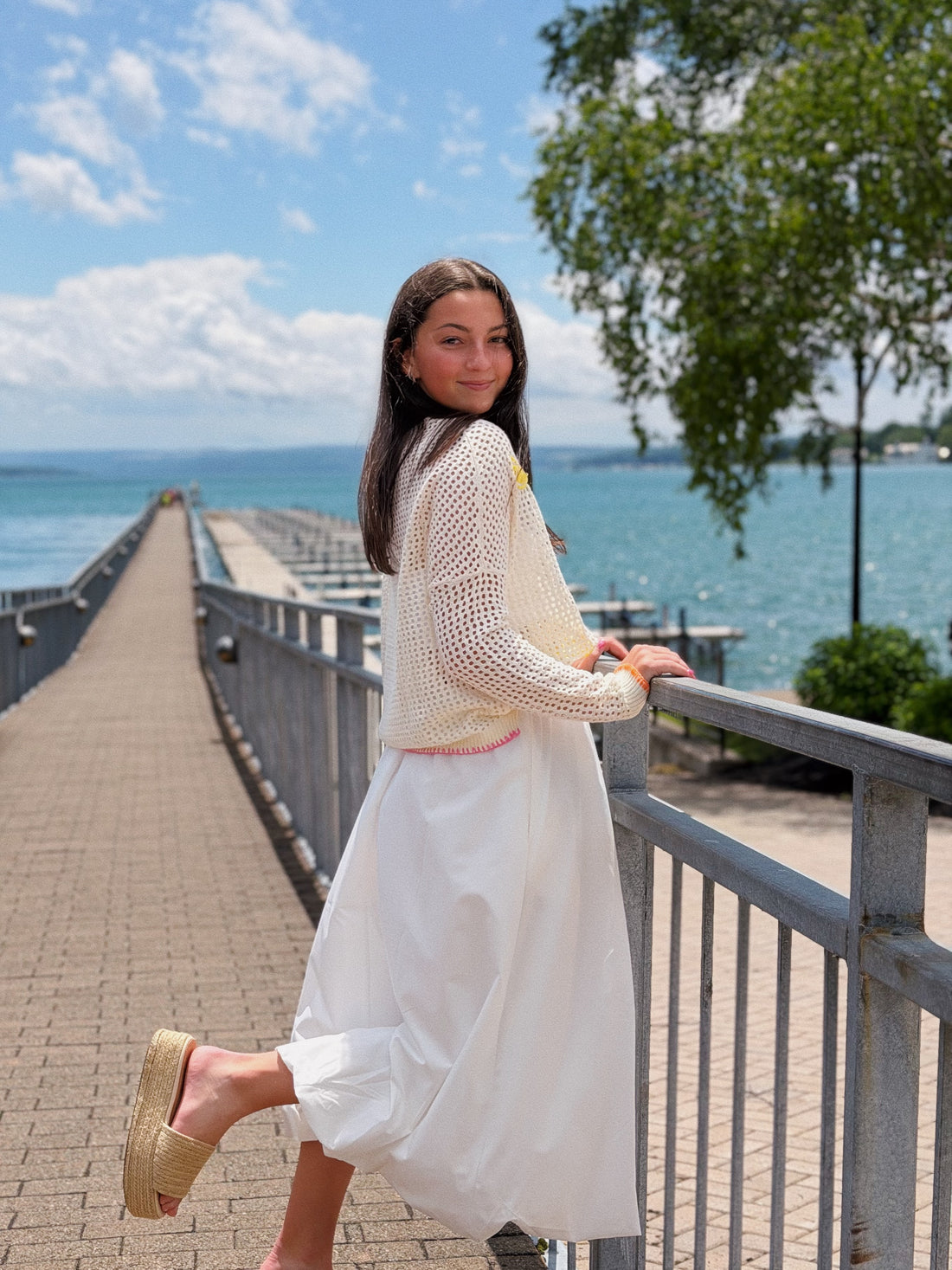 Bubble Hem Maxi Skirt