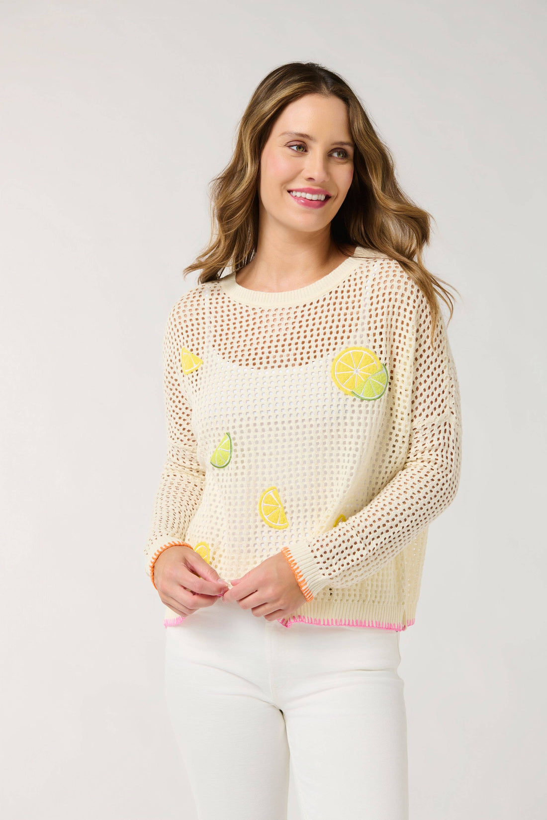 Citrus Mesh Sweater