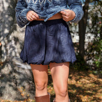 Denim Bubble Skirt