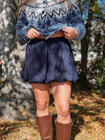 Denim Bubble Skirt