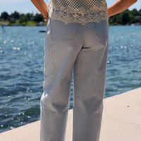 Striped Barrel Pants