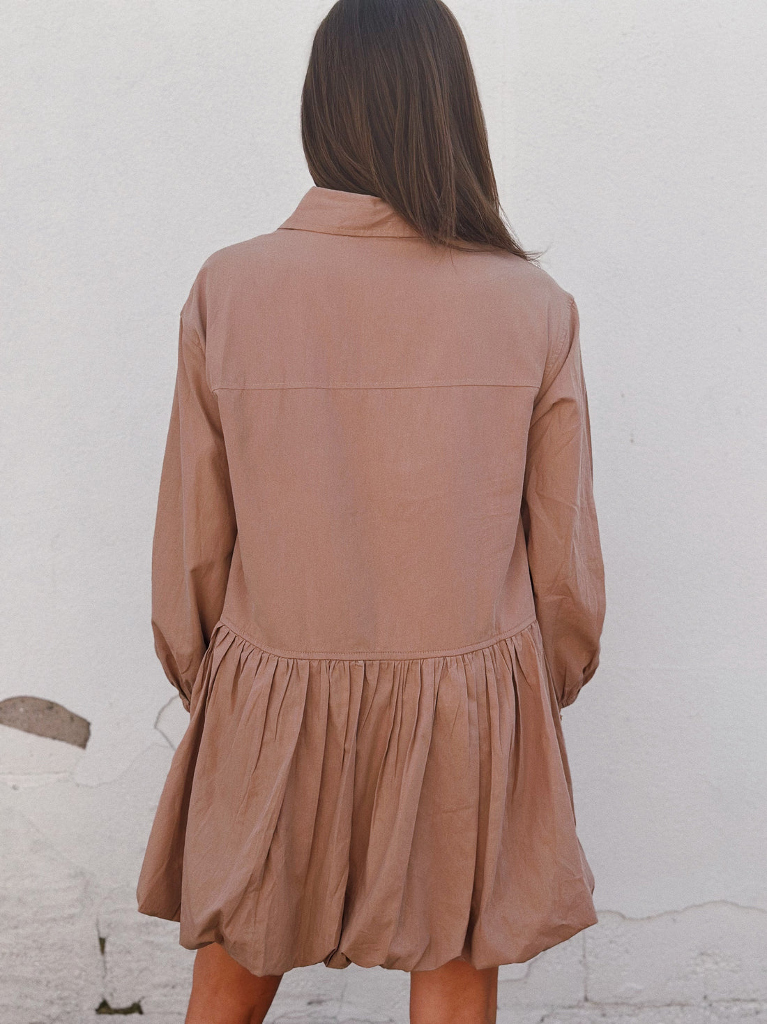 Bubble Hem Shirt Dress Emma + James Bubble Hem Shirt Dress Emma + James