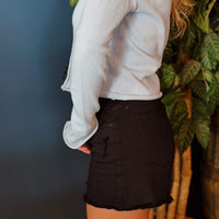 Jane High Rise Long Short: Black