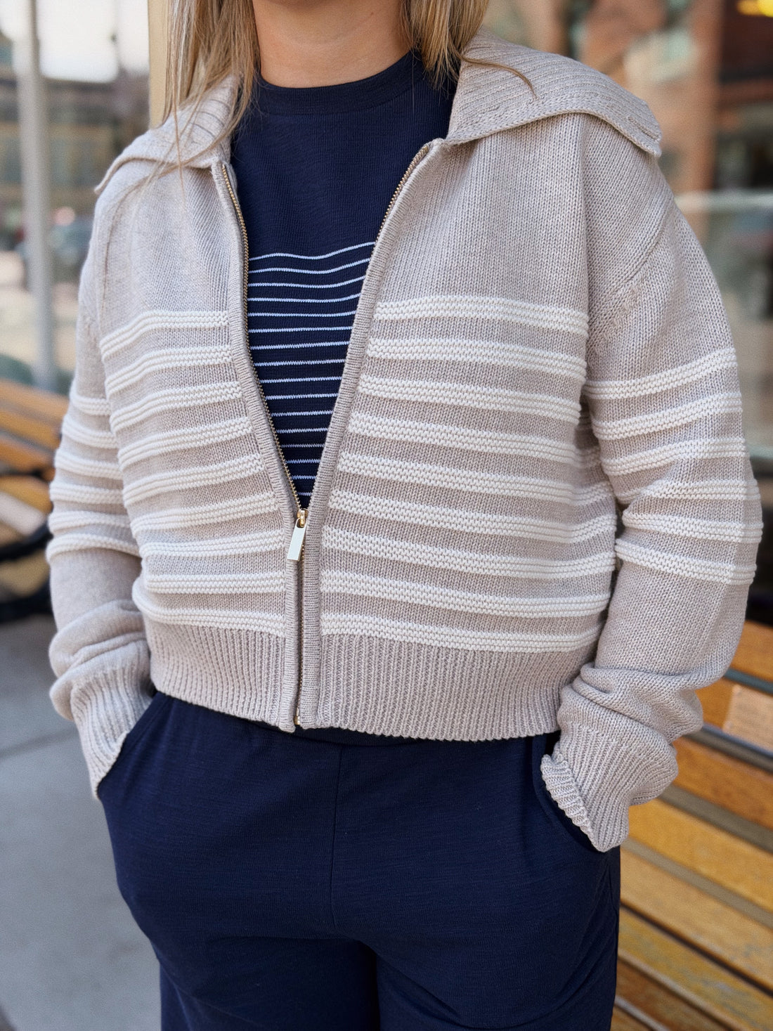 Kovac Cropped Sweater Jacket