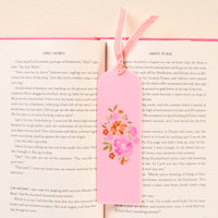 Acrylic Bookmark: Dainty Floral Pink