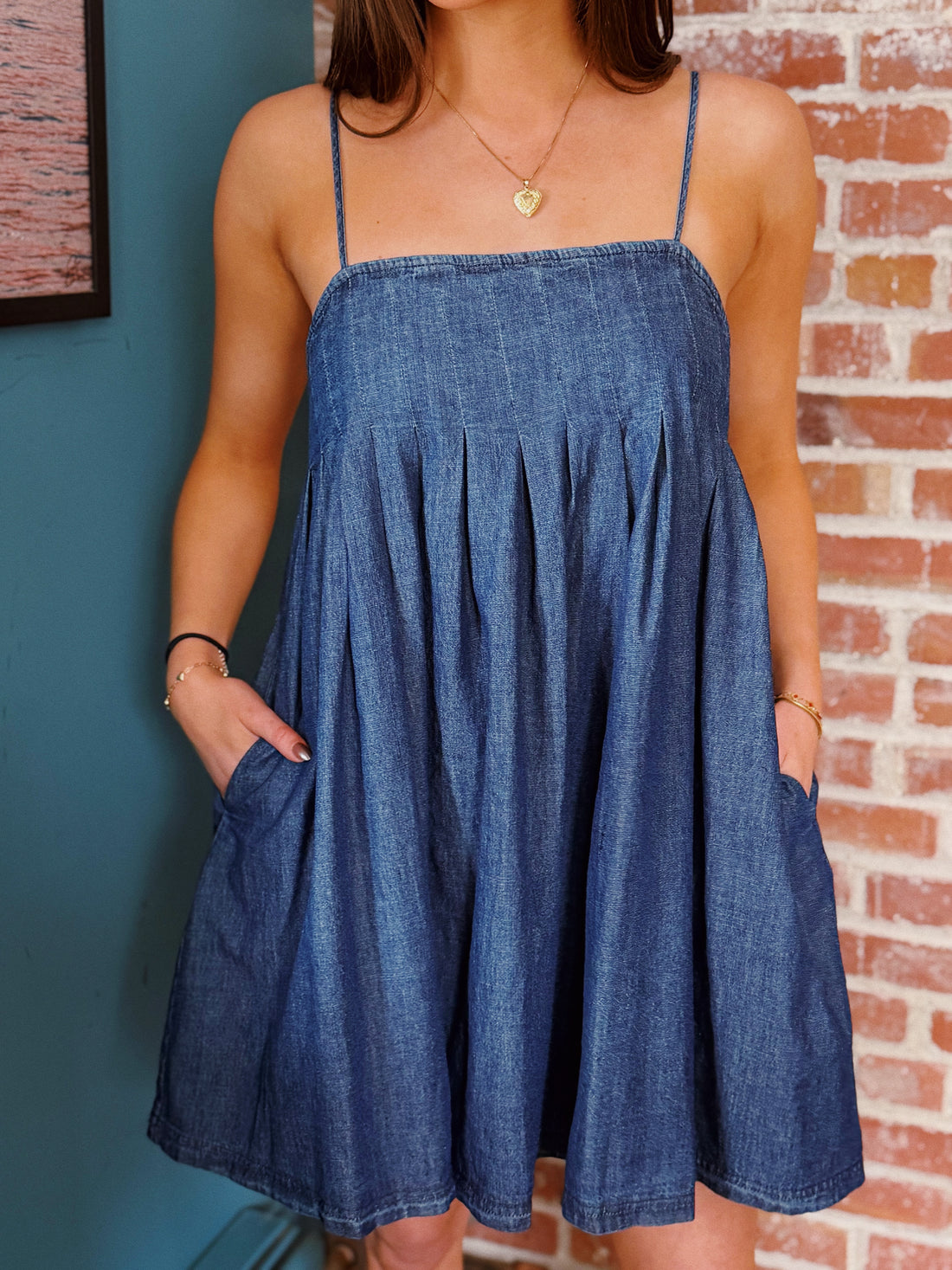 Jessica Denim Babydoll Dress