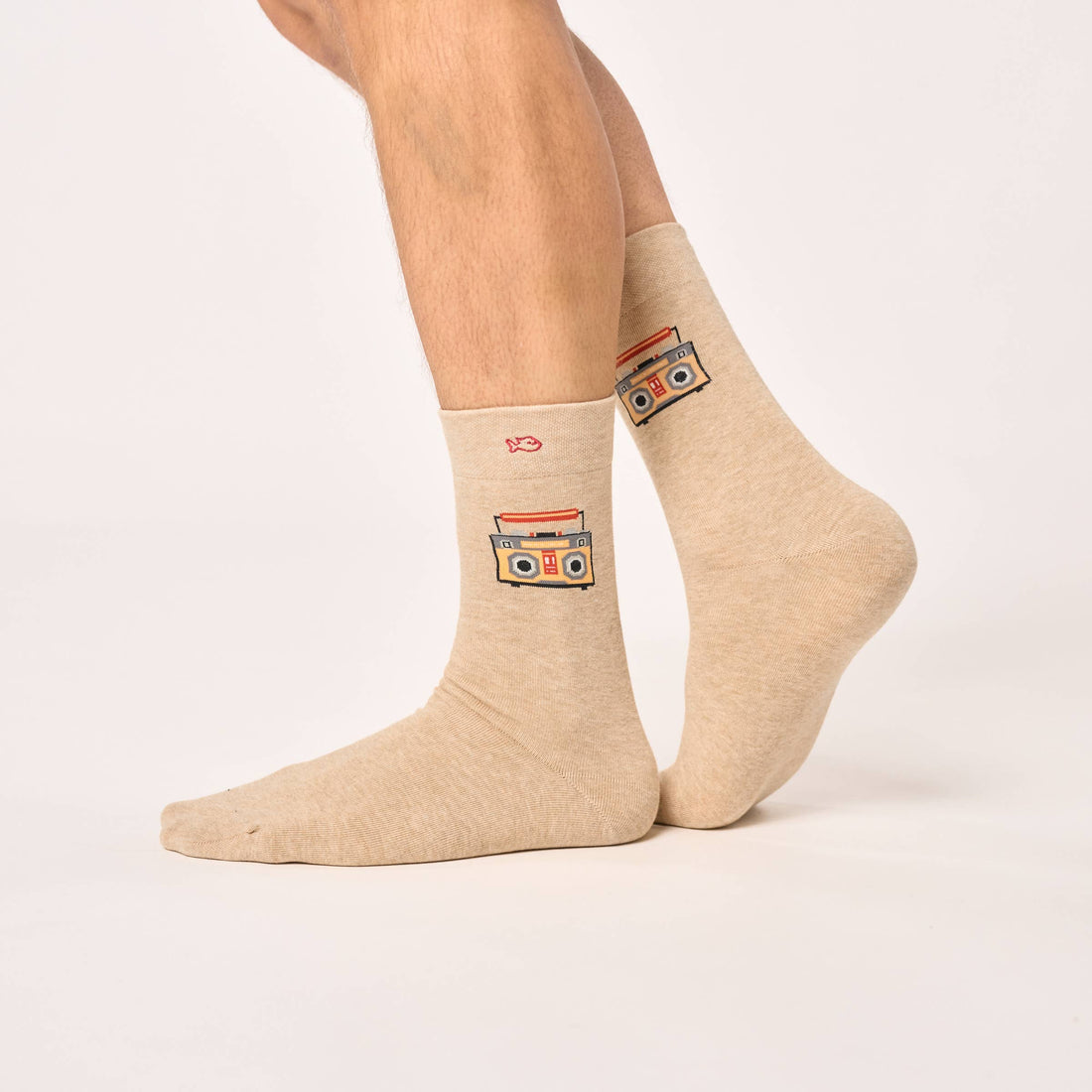 Combed cotton socks with patterns - Boombox