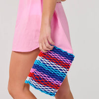 BRAZILIANA STRIPE ZIP POUCH