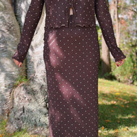Eda Polka Dot Mesh Skirt