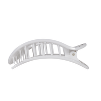Flat Round | White Polka Dot Party | Large Hair Clip