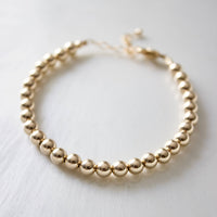 Gold Filled Beaded Bracelets: 4MM