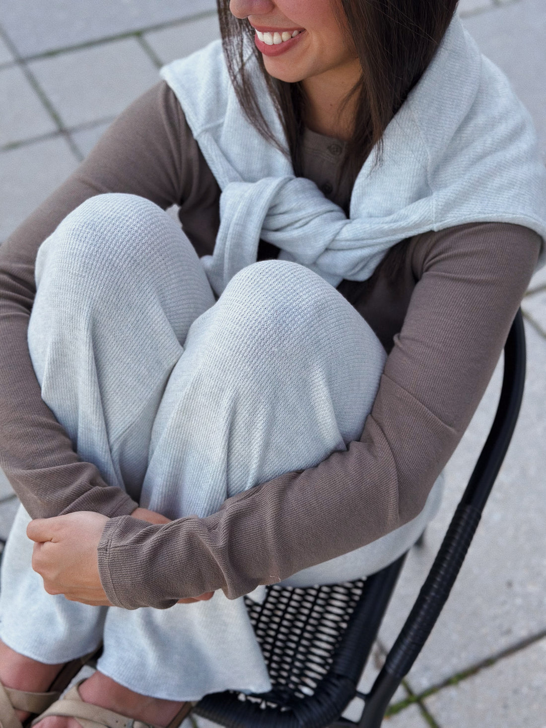 Maddie Wide Leg Pant: Ash