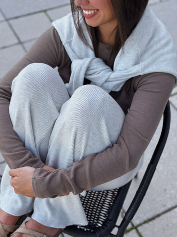 Maddie Wide Leg Pant: Ash