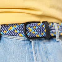 Multicolored elastic braided belt - Cusco
