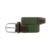 Elastic Braided Belt Armed Green